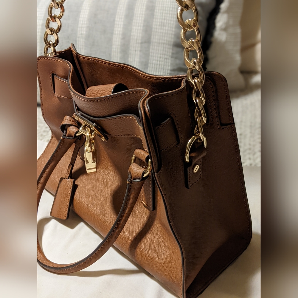 Michael kors gold & brown purse With Wallet - Picture 10 of 14